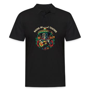 Nacho Average Teacher Mexican Food Fathers Day Mex - Männer Poloshirt - Schwarz - Vorne - Kai (181cm)