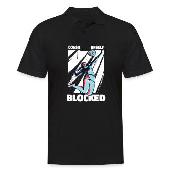 Lustiges Volleyball Mädchen Zitat - Männer Poloshirt - Schwarz - Vorne - Kai (181cm)