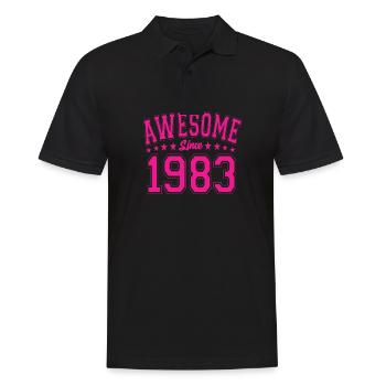 Awesome Since 1983 Geburtstag 1983 Vintage 1983 - Männer Poloshirt - Schwarz - Vorne - Kai (181cm)