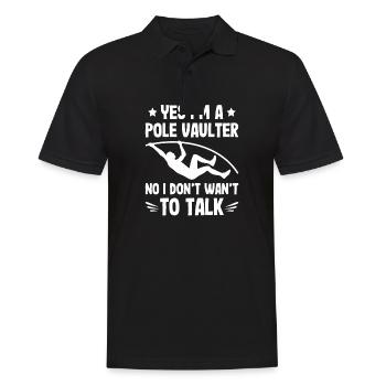 Stabhochsprung lustiger spruch stabhochspringer - Männer Poloshirt - Schwarz - Vorne - Kai (181cm)