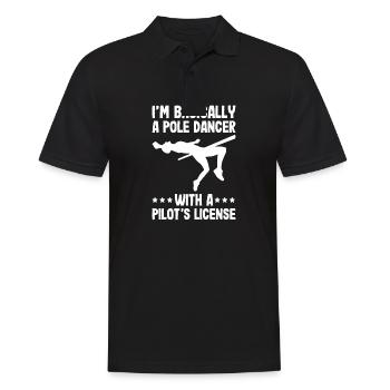 Stabhochspringer lustiger spruch stabhochsprung - Männer Poloshirt - Schwarz - Vorne - Kai (181cm)