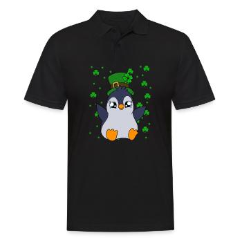 Manchot mignon Trèfle Saint-Patrick Pingouin - Polo Homme - noir - Devant - Kai (181cm)