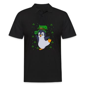 Manchot mignon Trèfle Saint-Patrick Pingouin - Polo Homme - noir - Devant - Kai (181cm)
