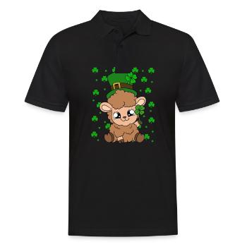 Moutons Trèfles Fête de la Saint-Patrick - Polo Homme - noir - Devant - Kai (181cm)