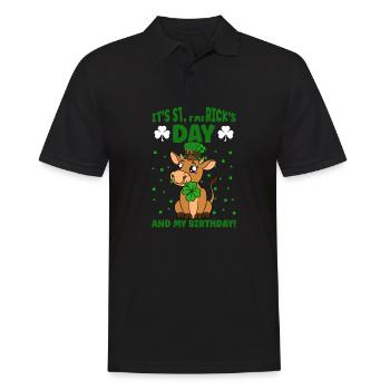 Mignonne trèfle de vache Fête de la Saint Patrick - Polo Homme - noir - Devant - Kai (181cm)