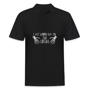 Halloween horror scary saying - Men's Polo Shirt - black - Front - Kai (181cm)
