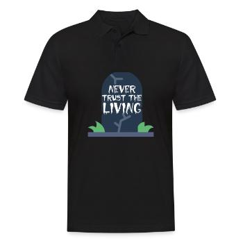Halloween horror scary saying - Men's Polo Shirt - black - Front - Kai (181cm)