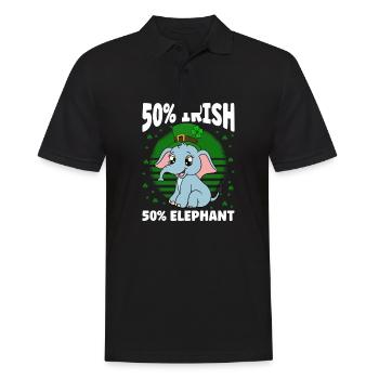 Mignons trèfles d’éléphants Fête de la Saint-Patrick - Polo Homme - noir - Devant - Kai (181cm)