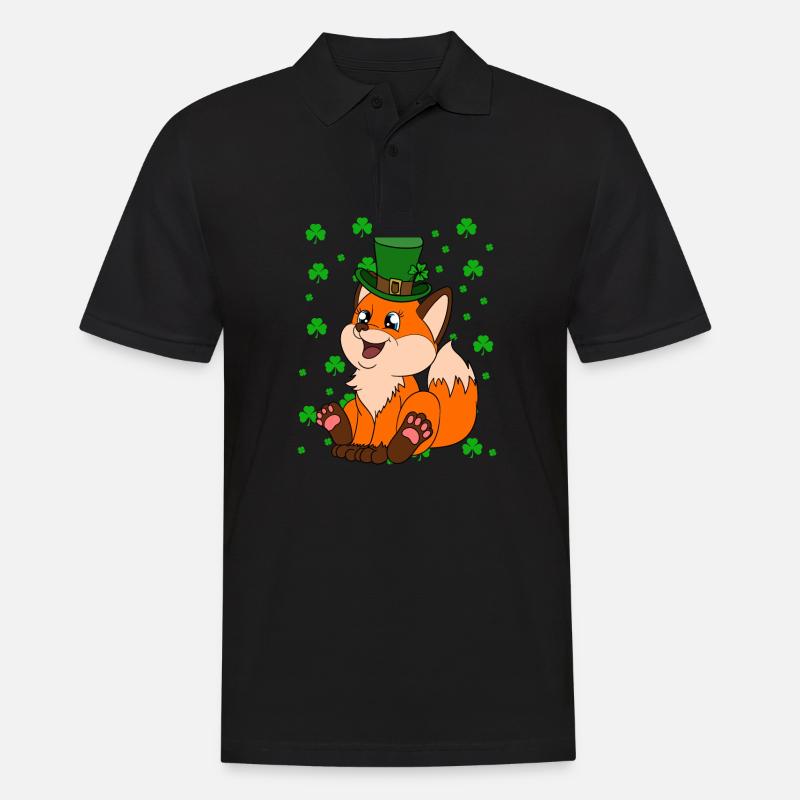 Mignon trèfle renard Saint-Patrick - Polo Homme - noir