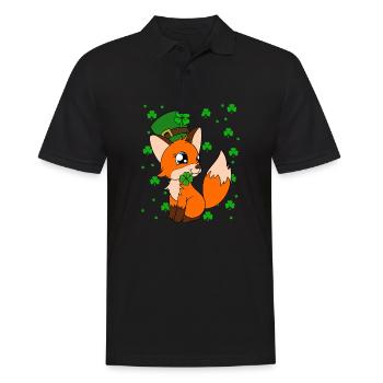 Mignon trèfle renard Saint-Patrick - Polo Homme - noir - Devant - Kai (181cm)