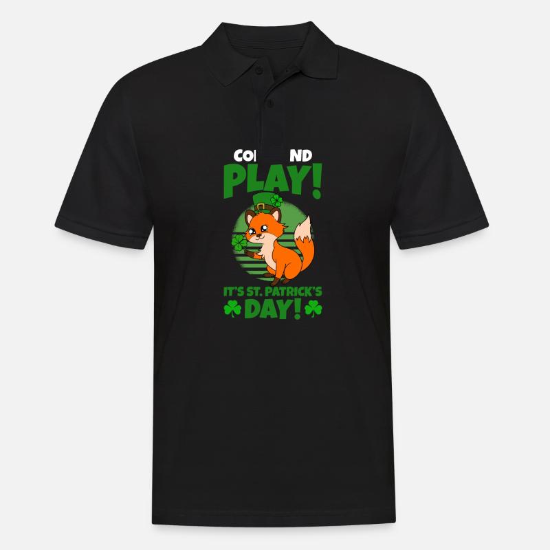 Mignon trèfle renard Saint-Patrick - Polo Homme - noir