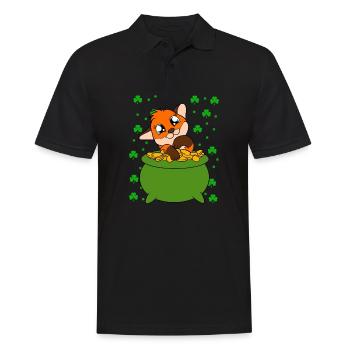 Mignon trèfle renard Saint-Patrick - Polo Homme - noir - Devant - Kai (181cm)
