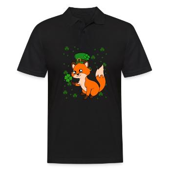 Mignon trèfle renard Saint-Patrick - Polo Homme - noir - Devant - Kai (181cm)