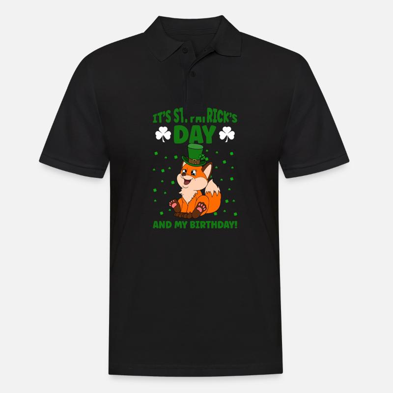 Mignon trèfle renard Saint-Patrick - Polo Homme - noir