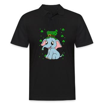 Mignons trèfles d’éléphants Fête de la Saint-Patrick - Polo Homme - noir - Devant - Kai (181cm)