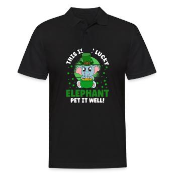 Mignons trèfles d’éléphants Fête de la Saint-Patrick - Polo Homme - noir - Devant - Kai (181cm)