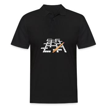 Résoudre des mots croisés - Polo Homme - noir - Devant - Kai (181cm)