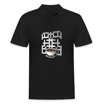 Solve crossword puzzles - Men's Polo Shirt - black - Front - Kai (181cm)