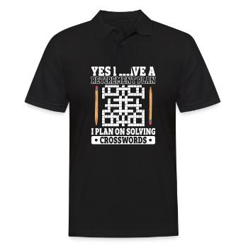 Solve crossword puzzles - Men's Polo Shirt - black - Front - Kai (181cm)