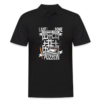 Solve crossword puzzles - Men's Polo Shirt - black - Front - Kai (181cm)
