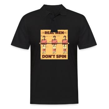 Drôle de baby-foot rétro Dessin animé de football de table - Polo Homme - noir - Devant - Kai (181cm)
