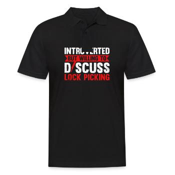 Introverted But Willing To Discuss Lock Picking - Men's Polo Shirt - black - Front - Kai (181cm)
