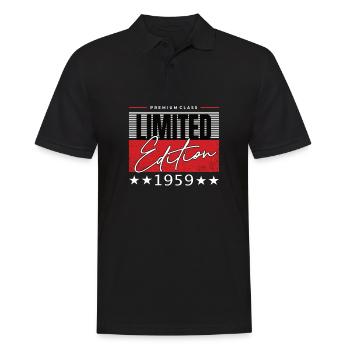 Limited Edition 1959 - Männer Poloshirt - Schwarz - Vorne - Kai (181cm)