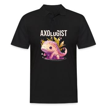 Axologist Axolotl Owner Axolotl Lover Underwater A - Männer Poloshirt - Schwarz - Vorne - Kai (181cm)