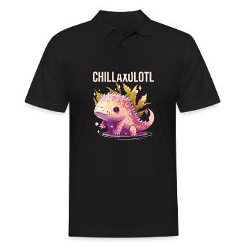 Chillaxolotl Axolotl Lover Amphibian Mexican Walki - Polo Homme - noir - Devant - Kai (181cm)