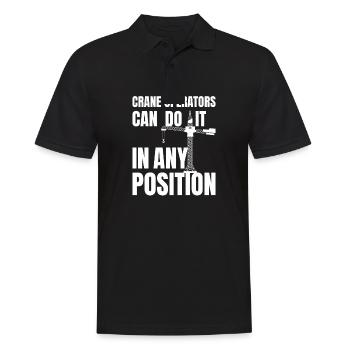 Kranfahrer machens in jeder position - Männer Poloshirt - Schwarz - Vorne - Kai (181cm)