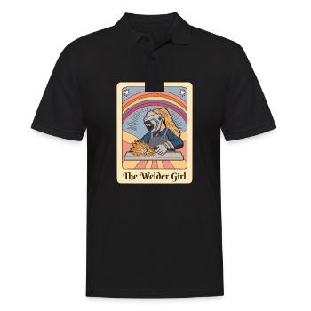 Vintage Welder Girl Tarot Art - Polo Homme - noir - Devant - Kai (181cm)