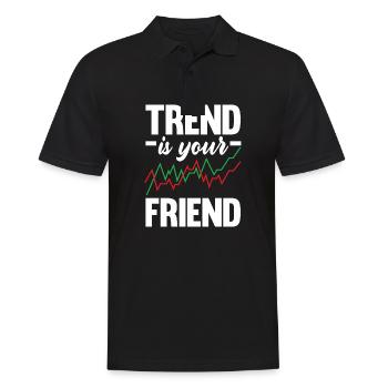 Trend Is Your Friend Investor Day - Männer Poloshirt - Schwarz - Vorne - Kai (181cm)