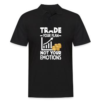 Trade Your Plan Not Your Emotions Investor Day - Männer Poloshirt - Schwarz - Vorne - Kai (181cm)