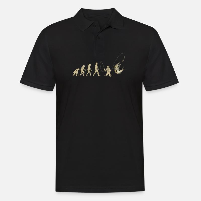 Angeln Im Eriesee - Evolution Zanderjäger - Männer Poloshirt - Schwarz