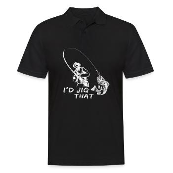 Je ferais bouger ça - Chasseur de doré jaune - Polo Homme - noir - Devant - Kai (181cm)
