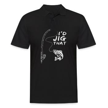 Je ferais bouger ça - Chasseur de doré jaune - Polo Homme - noir - Devant - Kai (181cm)