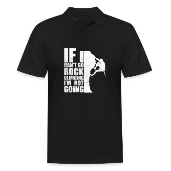 Bergsteigen wenn ich nicht felsklettern kann - Männer Poloshirt - Schwarz - Vorne - Kai (181cm)