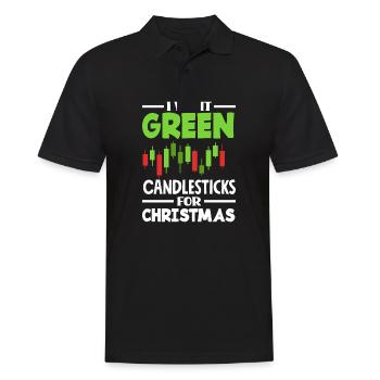 Je veux des chandeliers verts pour l’investisseur de Noël - Polo Homme - noir - Devant - Kai (181cm)