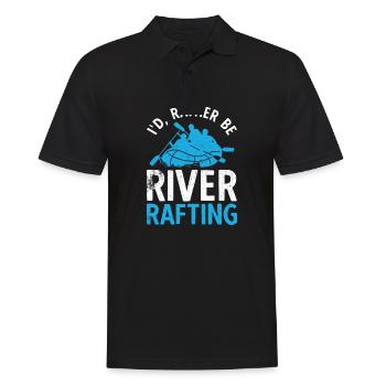 I'd Rather Be River Rafting - Männer Poloshirt - Schwarz - Vorne - Kai (181cm)