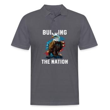 Building the Nation American Bald Eagle America - Männer Poloshirt - Anthrazit - Vorne - Nico (186cm)