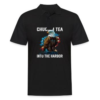 Chuckin Tea Into The Harbor Tea Drinker Fourth of - Männer Poloshirt - Schwarz - Vorne - Kai (181cm)