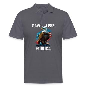 Gawd Bless Murica American Bald Eagle Funny - Männer Poloshirt - Anthrazit - Vorne - Nico (186cm)
