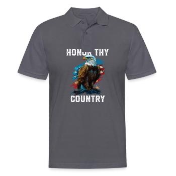 Honor Thy Country American Bald Eagle America USA - Männer Poloshirt - Anthrazit - Vorne - Nico (186cm)