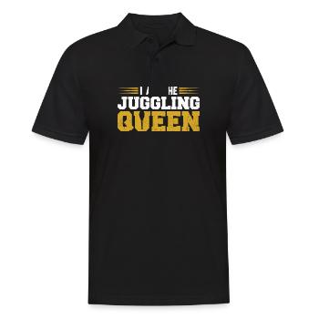 I Am The Juggling Queen - Männer Poloshirt - Schwarz - Vorne - Kai (181cm)