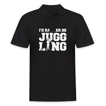 I'd Rather Be Juggling - Männer Poloshirt - Schwarz - Vorne - Kai (181cm)
