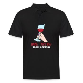 Wine Tasting Team Captain - Men's Polo Shirt - black - Front - Kai (181cm)