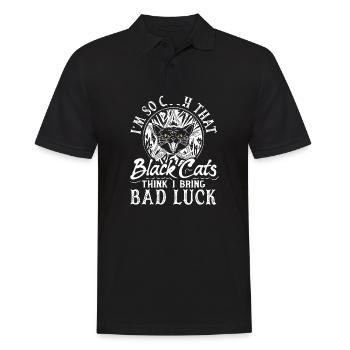 I'm So Goth That Black Cats Think I Bring Bad Luck - Männer Poloshirt - Schwarz - Vorne - Kai (181cm)