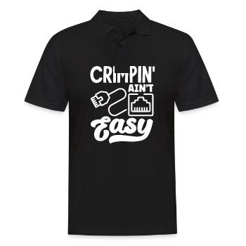 Crimpin' Ain't Easy Network Admin - Men's Polo Shirt - black - Front - Kai (181cm)