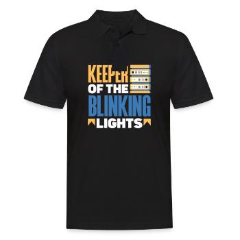 Keeper Of The Blinking Lights Network Admin - Men's Polo Shirt - black - Front - Kai (181cm)