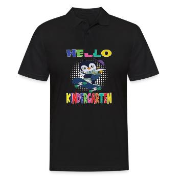 Hello Kindergarten Skateboard Penguin - Polo Homme - noir - Devant - Kai (181cm)